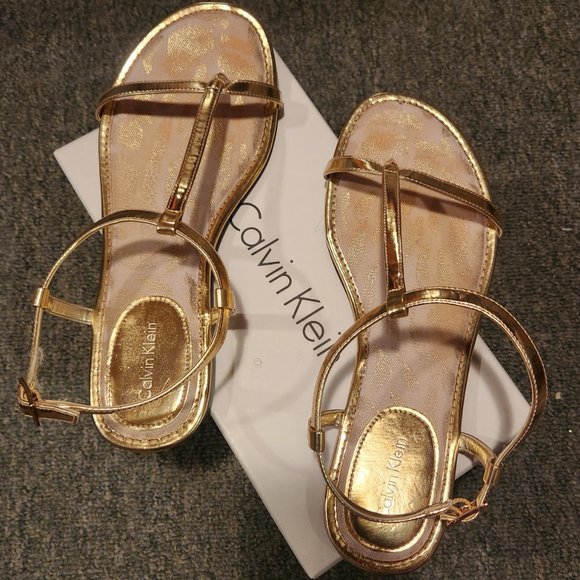 Kelvin Klein Metallic Sandals - Picture 2 of 4